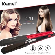 ถูกสุด!! ส่งkerry Kemei KM-531 ที่หนีบผมไฟฟ้า 2IN1 ทำผมตรง ผมลอน เครื่องหนีบผมตรง ม้วนผมลอน จัดแต่งผม ที่ม้วนผมไฟฟ้า