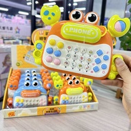 8pcs Cute Funny Crab Whack-a-Mole Phone Infants Children Preschool Education Early Education Telepho
