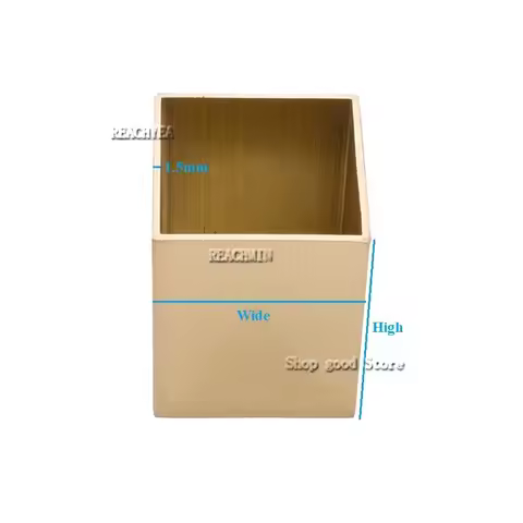 2Pcs Square Brass Tip Cap Sleeve For Mid-Century Modern Chinese Style Table Leg Feet Decorative Repl