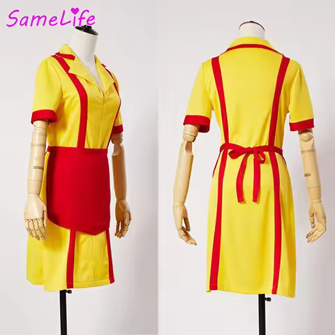 Max Black Caroline Channing Cosplay Fantasy Waitress Suits TV 2 Broke Girls Women Costume Disguise H