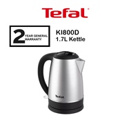 Tefal 1.7L Kettle KI800D Stainless Steel, Filter, Removable lid / 1.7L Inox Glass Kettle KI6058 / KI