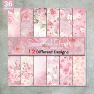 Paper Kit 36 Sheets 12 x12 diy Scrapbook