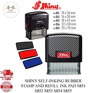 SHINY SELF-INKING RUBBER STAMP AND REFILL INK PAD S851 S852 S853 S854 S855 PREINK CHOP PRINTER PRE I