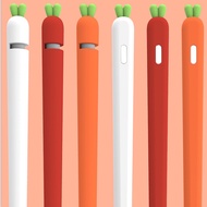 Silicone Carrot Pencil Casing for iPad Apple Pencil Gen 2/1 Non-slip Sleeve Stylus Pen Sleeve Protective Case