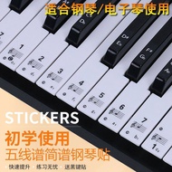 Transparent Transparent 37/49/54 Electronic Keyboard 61-Key Keyboard Sticker Child Adult 88-Key Pian