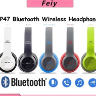 P47 Makaron Wireless Bluetooth Headphones with Mic Bluetooth Headset Deep Bass Sports Earphones Feiy