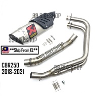 Honda CBR250RR Front Exhaust Full System Link Connect Middle Pipe Muffler Set Motorcycle CBR 250 RR 2018 - 2024 CBR250