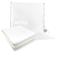 Studio Green Screen Muslin Cotton Fabric White Color Backdrop Background for Videography Photography