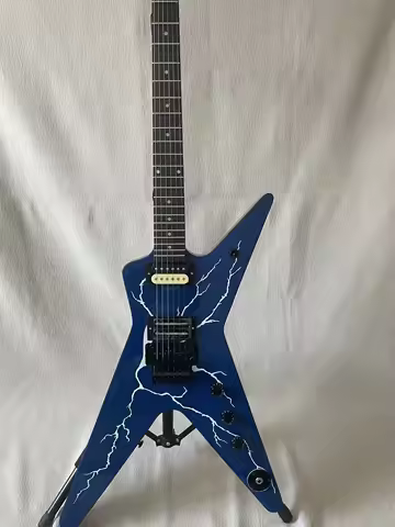 Custom DIME Washburn Dimebag Darrell Signature Model Guitar Blue Lightning