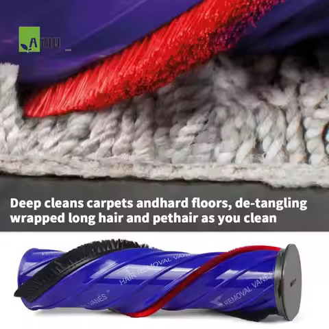 A21Q -Upgrade Anti-Tangling Brushbar With End Cap For Dyson V11 V10 V8 V12 Slim Vacuum Cleaner Part 