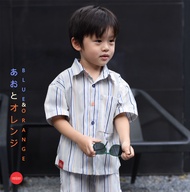 KANUkids wear Blue &Orange shirt set ชุดเซทเด็กผู้ชาย