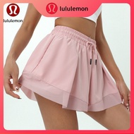 Lululemon new yoga sports short sleeve with pocket drawcord design light proof loose breathable Yoga Fitness pants 9013