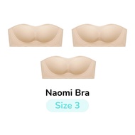 Eisei Haku Naomi Bra (แพ็ก 3 ตัว) บราเกาะอก โดดไม่หลุด เกาะแน่น ใส่สบาย ไร้โครง ไม่กดทับ เนื้อไม่ปลิ