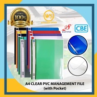 A4 Management File A4 PVC File (Transparent Cover) / Document Holder / Fail Plastik / Fail Folder (A