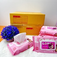 Baby Wipes ทิชชู่ LOTSO ทำความสะอาดสำหรับเด็ก ทำความสะอาดหน้าได้ 1ห่อ มี48แผ่น 【มีสินค้าพร้อมส่ง ราค