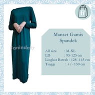 MANSET BAJU GAMIS SPANDEK#DALAMAN GAMIS SPANDEK LENGAN PANJANG#DALAMAN