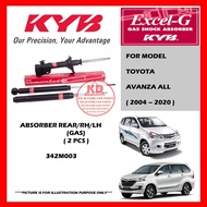 [ KAYABA ] TOYOTA AVANZA ALL TYPES (2004-2018) REAR (GAS) KAYABA ABSORBER (1 SET 2PCS) (342M003)