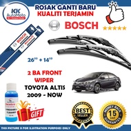 Toyota Altis 2009 - Now 26" Inch + 14" Inch BA2614 Genuine Bosch Advantage Front Wiper Blade Set 261