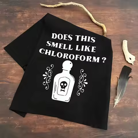 Does This Smell Like Chloroform Gothic Tea Towel Funny Halloween Gift Spooky Season Kitchen Table Ac