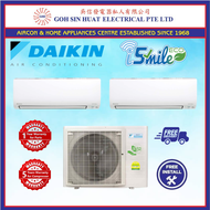 [Bulky] Daikin iSmile Eco 5 Ticks R32 Gas System 2 AirCon Air Conditioner Air Con MKM50VVMG/ CTKM25VVMG x 1 + CTKM50VVMG x 1