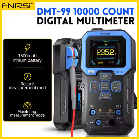FNIRSI DMT-99 Digital Multimeter 9999Counts Auto Range 1000V 10A AC DC Voltage Resistance Capacitanc