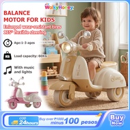 Motor For Kids Balance Ride-On Toddler Car For Girl&Boy Motorbike For Kids Toys Baby Music&Light Bal