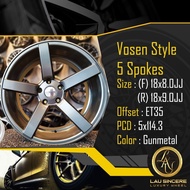 Vosen Style 5 Spokes (F) 18x8.0JJ(R) 18x9.0JJ 5x114.3 Gunmetal