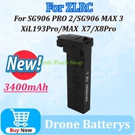 全新，全新， แบตเตอรี่ลิเธียมโพลิเมอร์ Li-po 7.6V 3400mAh สำหรับ ZLRC SG906 PRO 2/SG906 MAX 3 XiL193Pro/MA