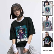 #現貨 五條悟 無下限術式 咒術迴戰 純棉落肩短TEE 男女短T 台灣獨家自訂款