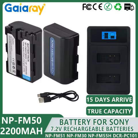 NP-FM50 NP-FM55H NP FM50 FM55H Battery + LCD Dual Charger For SONY FM30 FM51 QM51D QM50 A100 DSC-F70