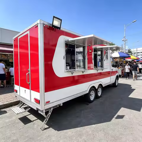 Affordable 26ft Equipped Food Truck Hot Dog Food Cart Fast Food Mobile Kitchen Trailer for Sale USA