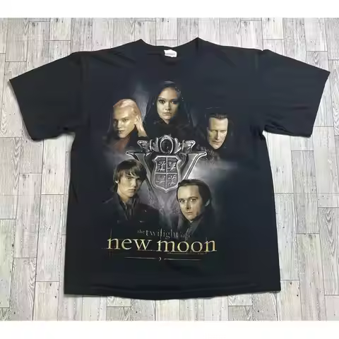 Twilight Saga Vintage Y2k T Shirt New Moon Movie Promo Tee Medium Dakota Fanning