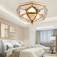 Copper Lamp Foyer Lamp Aisle Lighting All Copper Semi-Ceiling Lamp Balcony Lamp European Style Solde