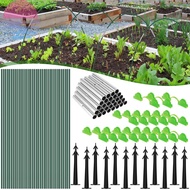 96Pcs Garden Hoops Set for Raised Beds DIY Garden Hoops Frame Flexible Fiberglass Support Hoops 17in
