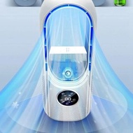 Portable USB Air Cooler Leafless Electric Fan 6 Speed Silent Timer Air Conditioner Cooling Fan Humid