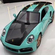 1:32 911 Turbo S Super Sport Car High Simulation Alloy Pull-Back Toy with Sound & Light Car Collecti