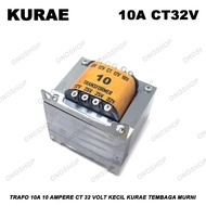 Trafo 10A 10 Ampere CT 32 Volt Kecil KURAE Tembaga Murni - Packing Extra