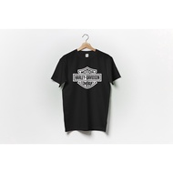 Harley Davidson Tshirt Cotton Print Dtf Hd Print Cotton 200gsm Black and White S to 5XL