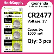 [3pcs] Koonenda CR2477 Lithium 3V Button Battery 2477 [FAST SHIP OUT]