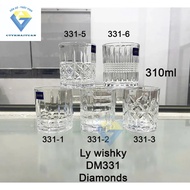 Box of 6 310ml whiskey glasses in many beautiful styles / 6 glasses for whiskey, beer, tea, coffee