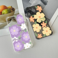 Luxury Apple Phone Yellow And Purple Flower For OPPO A98(5G) A5S A12E F9 A77 A3 PRO F11 A5X A94 A3S 