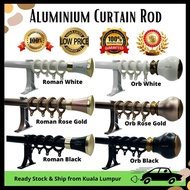 Curtain Rod Aluminium Aluminum Shinning Rail Holder Wall Bracket Thick Good Batang Tirai Quality Kua