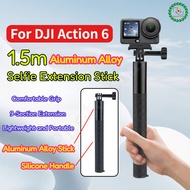 1.5m Selfie Stick For DJI Action 6 Aluminum Alloy Selfie Stick for dji action 6/5 Pro/4/3 Extended S