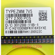(Combo of 10) Zener Diode ZMM7V5 SMD 1206 LL34 cylindrical glass tube Zener Diode 7.5V 0.5A (Combo)