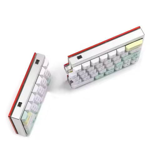 YMDK Split 64 SP64 CNC Aluminum Case Plate Hot Socket Hot Swap PCB Underglow RGB Fully Programmable 