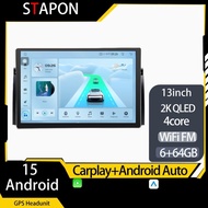 STAPON 13inch 64GB 128GB for E39 E53 M5 X5 Android15 2k 1920x1200p carplay android auto 2.5D qled SC