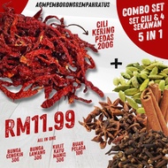 AGM SET COMBO 5 IN 1 CILI KERING PEDAS DAN 4 SEKAWAN