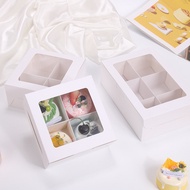 4/6 Grid Box Cavity Cupcake Muffin Box Egg Tart Packaging Plain Cup Cake Flexi Cavity Food Storage B