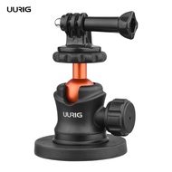 UURIG BH-07 Ball Head Camera Tripod Mount 1/4 Inch Screw with Magnetic Base Sports Camera Mount Adap