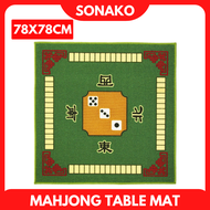 Sonako Mahjong Table Cover Mat Square, Table Cover for Poker, Card Games, Board Games, Tile Games, Dominoes and Mahjong, 78*78cm